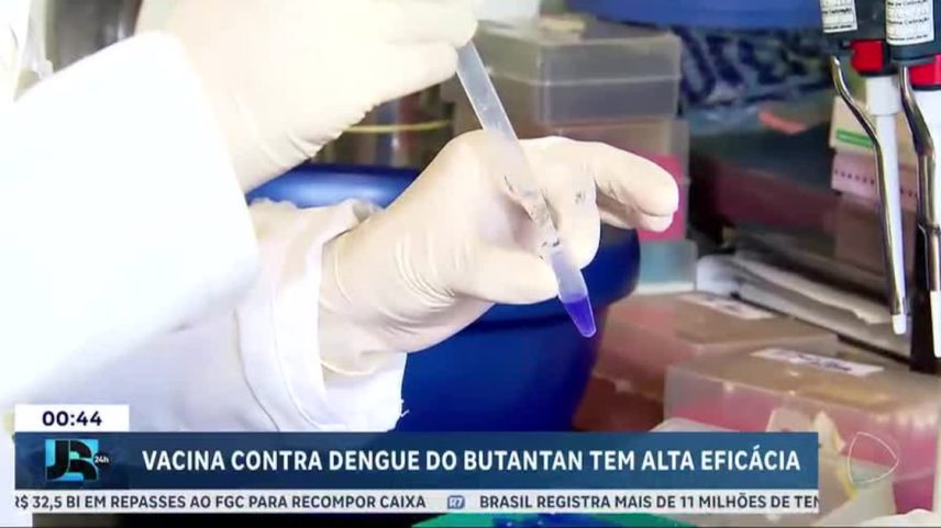 Vacina produzida pelo Butantan mostra eficácia de 80% contra casos graves de dengue