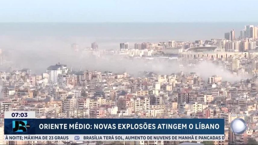 Explosões atingem Beirute, no Líbano, após ataques de Israel a alvos do Hezbollah