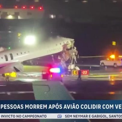 Duas pessoas morrem após colisão de avião com veículo em aeroporto de Nova York
