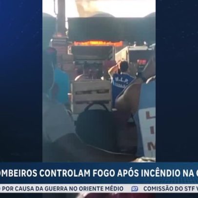 Incêndio atinge pavilhão da Ceasa em Irajá, Rio de Janeiro