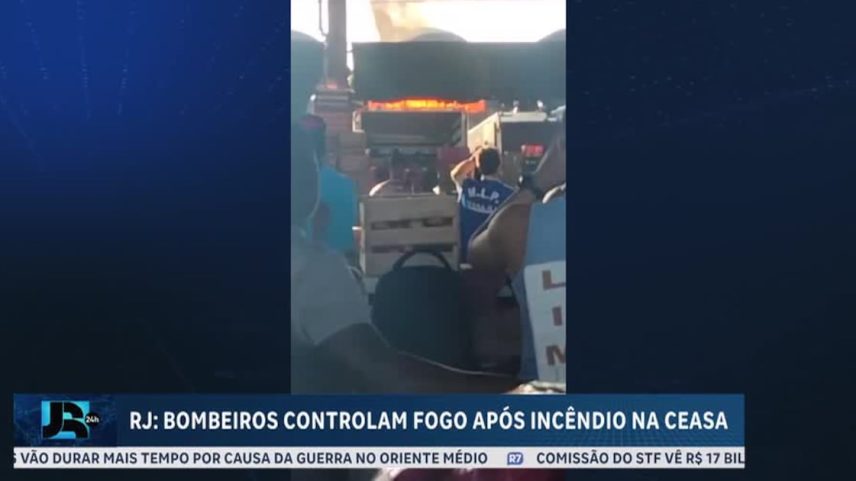 Incêndio atinge pavilhão da Ceasa em Irajá, no Rio de Janeiro