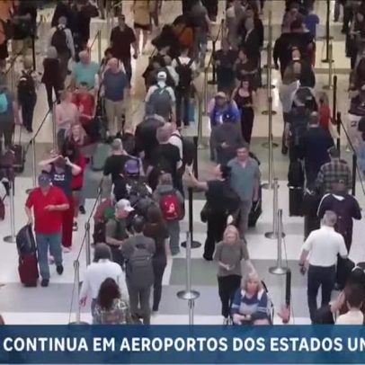 Passageiros enfrentam filas em inspeções de segurança em aeroportos dos EUA