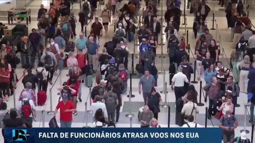 Falta de funcionários em aeroportos atrasa voos nos Estados Unidos