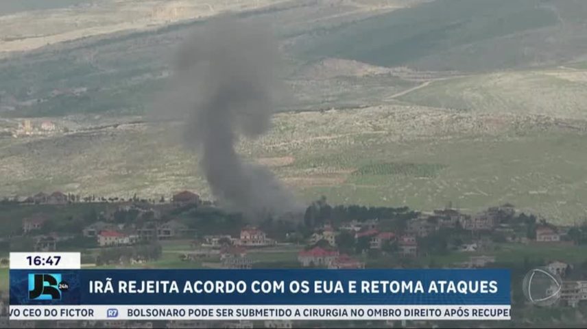 Irã rejeita acordo com Estados Unidos para fim da guerra e retoma ataques no Oriente Médio