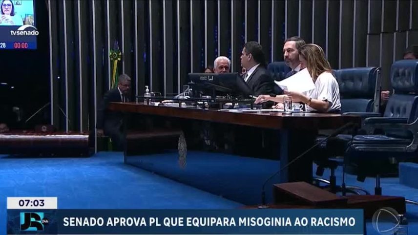 Senado aprova lei que equipara crime de misoginia ao racismo