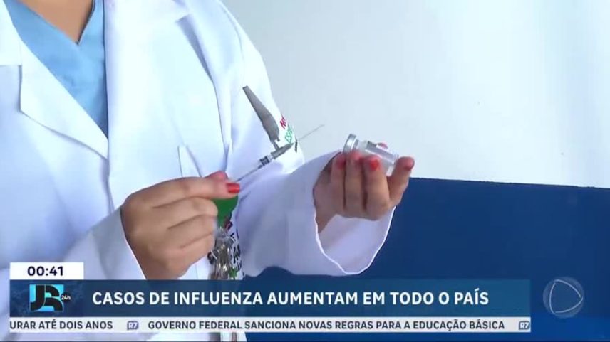 Casos de influenza aumentam em todo o país