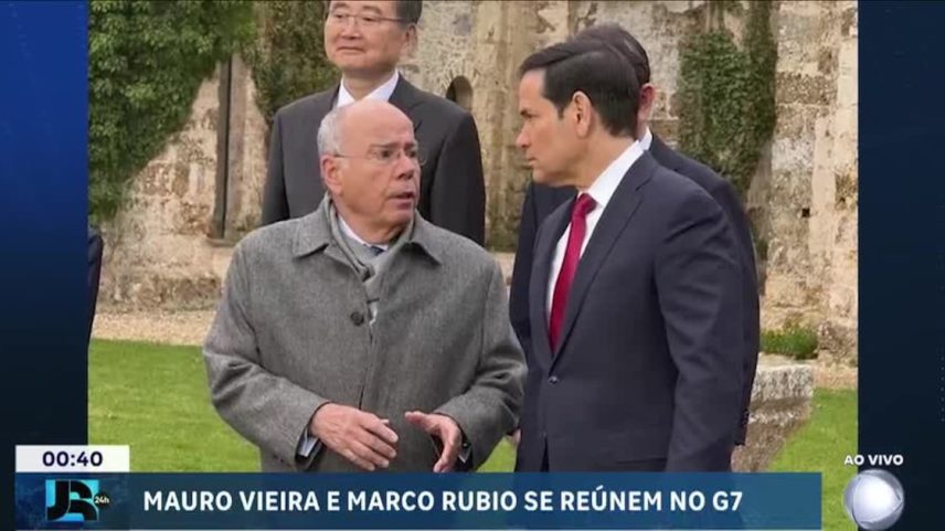Secretário de Estado dos EUA encontra Mauro Vieira em reunião do G7