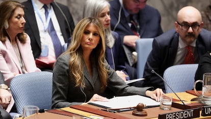 Melania Trump, en la ONU, este lunes.