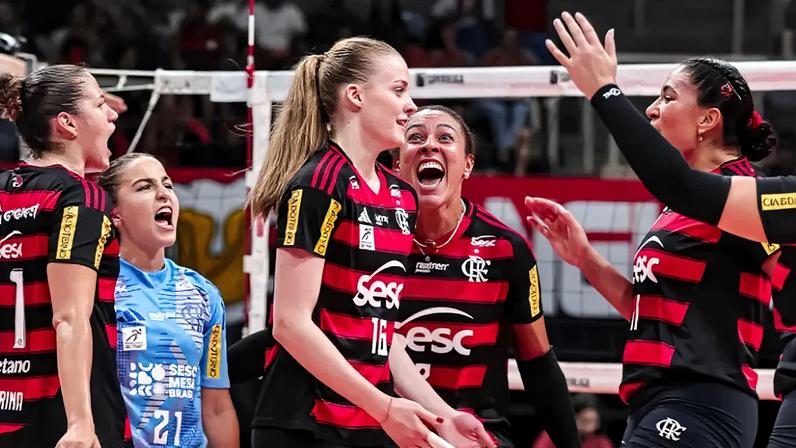 Flamengo lidera a Superliga de Vôlei Feminino (Foto: Vitória Antunes/Flamengo)