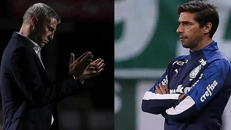 Crespo e Abel Ferreira voltam a se enfrentar em uma decisão de Paulistão (Montagem LANCE!)