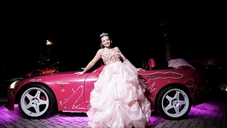 Valentina ganhou o carro S2000 — Foto: Arquivo pessoal