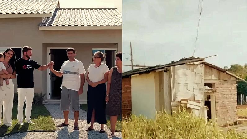 Igreja faz casa para família que vivia em barraco