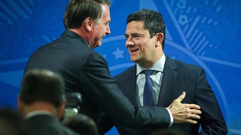 Moro foi escolhido em 2018 para ser ministro da Justiça, mas deixou o governo ao alegar tentativa de interferência de Bolsonaro na PF