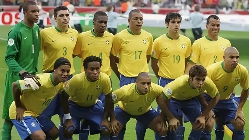 Jogadores da Seleção Brasileira na Copa do Mundo de 2006.