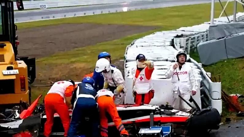 Acidente de Jules Bianchi no GP do Japão (Foto: Reprodução/F1)