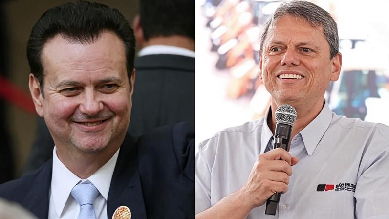 Gilberto Kassab (PSD) e Tarcísio de Freitas (Republicanos)