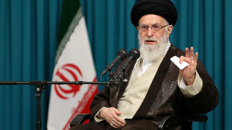 FILE PHOTO: Iran's Supreme Leader Ayatollah Ali Khamenei speaks during a meeting in Tehran, Iran November 2, 2022. Office of the Iranian Supreme Leader/WANA (West Asia News Agency)/Handout via REUTERS/File Photo