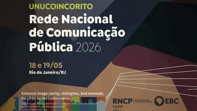 Rio de Janeiro (RJ), 25/03/2026 - EBC realiza Encontro da Rede Nacional de Comunicação Pública 2026 no Rio de Janeiro. Evento reúne emissoras da RNCP nos dias 18 e 19 de maio; programação antecede o 7º Simpósio Nacional do Rádio. Arte: EBC