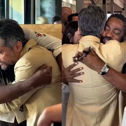 Lázaro Ramos e Wagner Moura se emocionam em encontro em LA para o Oscar 2026