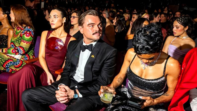 Leonardo DiCaprio and Vittoria Ceretti, seen here on Sunday, are reportedly “serious” about their romance after they attended the 2026 Oscars together.
