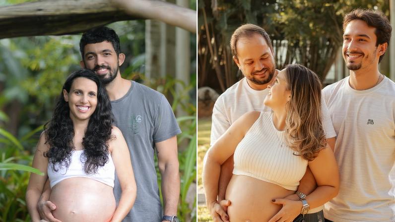 Três pais contaram suas histórias durante suas licenças-paternidades à CRESCER — Foto: Arquivo Pessoal