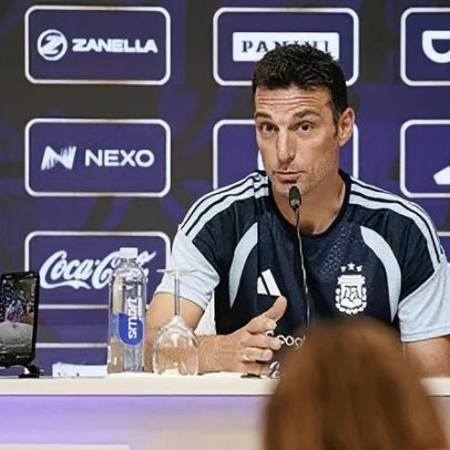 Técnico da Argentina se emociona com pergunta e encerra coletiva
