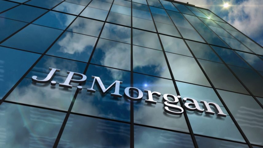 logo do JP Morgan em prédio