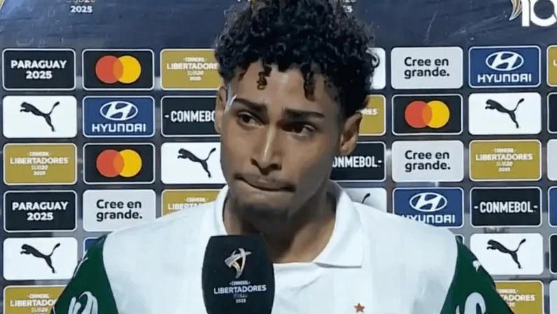 Clube condenado por racismo não poderá firmar contrato com o poder público; na imagem, o atleta Luighi, que foi alvo de gestos considerados racistas em março de 2025, durante jogo da Libertadores sub-20