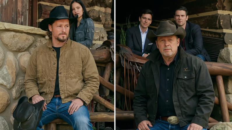 Luke Grimes and the cast of "Yellowstone." Emerson Miller/Paramount Network