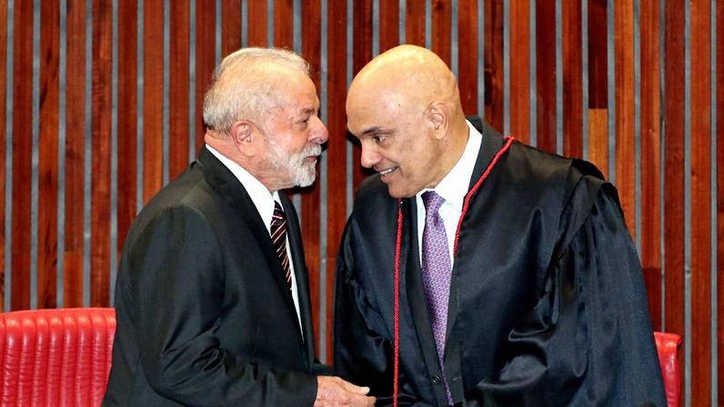 O presidente Lula e o ministro do STF Alexandre de Moraes. (Foto: Fabio Rodrigues Pozzebom/Agência Brasil.)