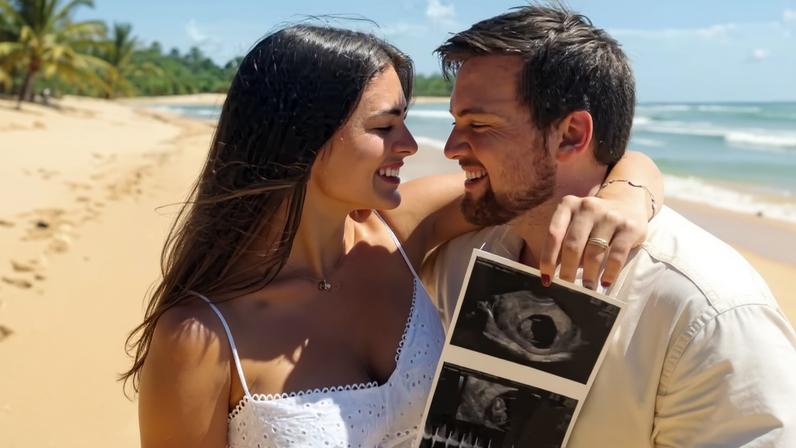 Filha de Cesar Filho elogia o irmão em ultrassom