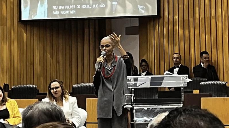 A ministra do Meio Ambiente, Marina Silva, discursou na abertura do congresso “Diálogos internacionais: Relações de Trabalho na Sociedade Contemporânea", promovido pela Enamat e pelo TST