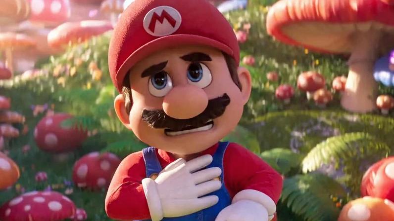 Mario holds his chest.
