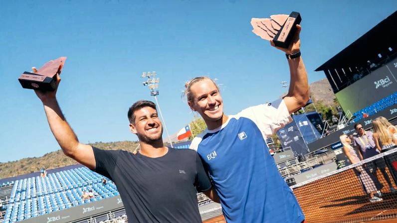Rafael Matos e Orlando Luz (Foto: Chile Open)