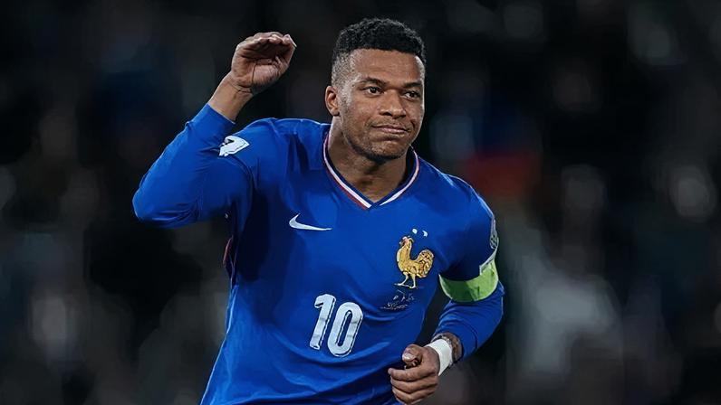 Mbappé em ação pela Seleção Francesa