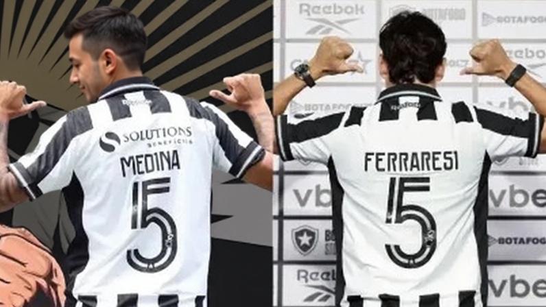 Medina e Ferraresi foram apresentados como “camisas 5" do Botafogo.