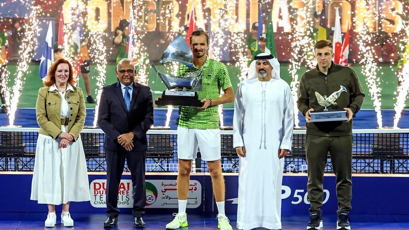 Daniil Medvedev e Tallon Griekspoor (Foto: Dubai Duty Free Tennis Championships)