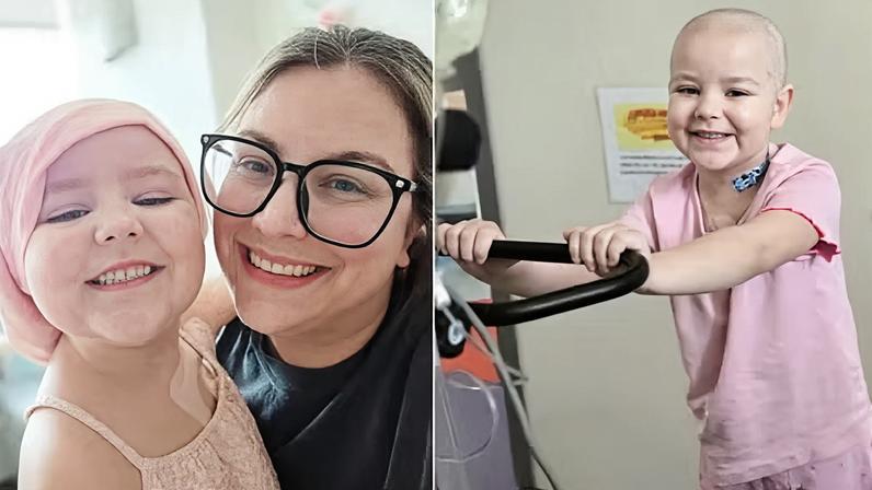 Dor na perna levou a menina a um diagnóstico de leucemia — Foto: Arquivo pessoal