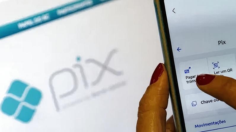 Aplicativo bancário para pagamento financeiro em Pix