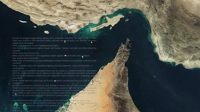 Imagem de satélite do Estreito de Ormuz, por onde passa 20% do petróleo global: pressão sobre os preços (Foto: Reuters)
