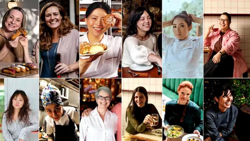 6 mulheres da gastronomia indicam 6 talentos femininos — Foto: Marie France-Henry e Leo Henry (créd. : Angelo Dal Bo), e Mariana e Daniela Gorski//Isabel Hagi (créd.:Chirs Scutti) e Vivi Wakuda//Nádia e Angel Ribas (esquerda) e Dani França Pinto (direita) Nádia Ribas, da Pirineus, indica o Cortés Asador, da chef Dani França Pinto// Natália, chef do Bosco (créd. : Bruno Geraldi), e Bia e Felipe Bronze, sócios do Lina, na segunda; Gabi Guerriero e Mari Sciotti no Paloma — créditos: Ana Weber