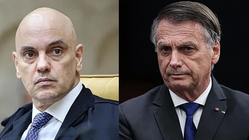 Alexandre de Moraes e Jair Bolsonaro