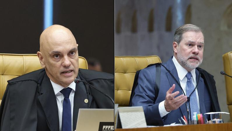 Os ministros do STF Alexandre de Moraes e Dias Toffoli — Foto: Luiz Silveira/STF