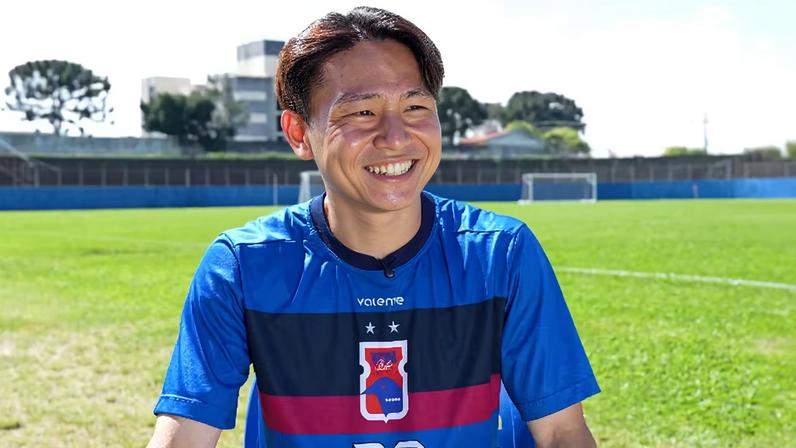 Nagi Kawatani é o terceiro japonês da história do Paraná Clube — Foto: Jairton Conceição/RPC