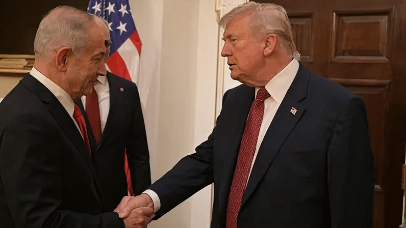 Primeiro-ministro de Israel, Benjamin Netanyahu, se encontra com Donald Trump, presidente dos Estados Unidos, na Casa Branca