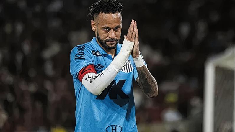 Neymar em ação pelo Santos no Brasileirão