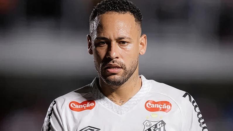 Neymar durante o duelo entre Santos e Velo Clube
