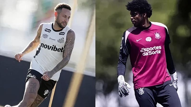 Neymar e Hugo Souza vão se enfrentar em clássico do Brasileirão