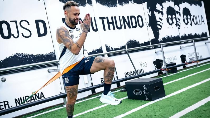 Neymar trabalhou a parte física nesta terça-feira — Foto: Divulgação/NR Sports
