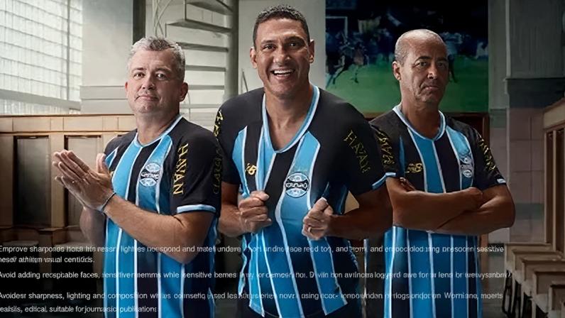 Novo uniforme do Grêmio apresentado para a temporada • Divulgação Grêmio FBPA
